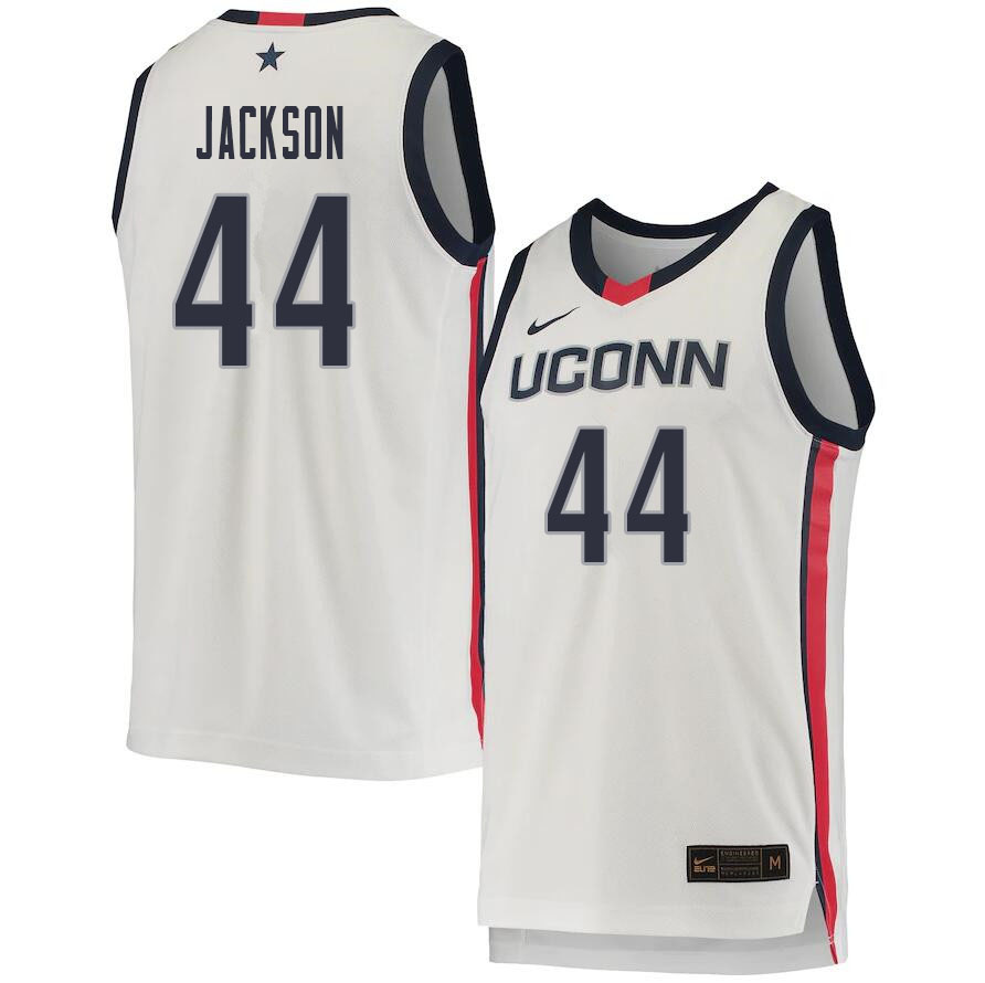 2021 Men #44 Andre Jackson Uconn Huskies College Basketball Jerseys Sale-White - Click Image to Close